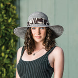 Mia-Black Combo__The fashionable Mia Black Hat is made of 100% polyester.