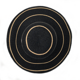 Savannah-Black/Camel__This black wide hat is stylish and comfortable to wear outdoors.
