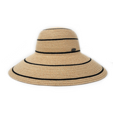 Savannah-Camel/Black__This wide brimmed Spanish hat can protect your head and shoulders from the sun with UPF 50+.